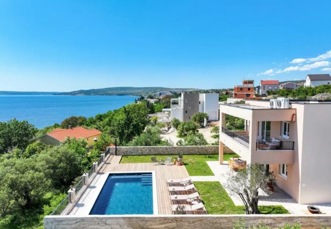 Villa in Maslenica - Seaview Villa Grota with a heated pool